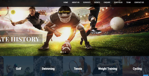 sports-datils market Website Design